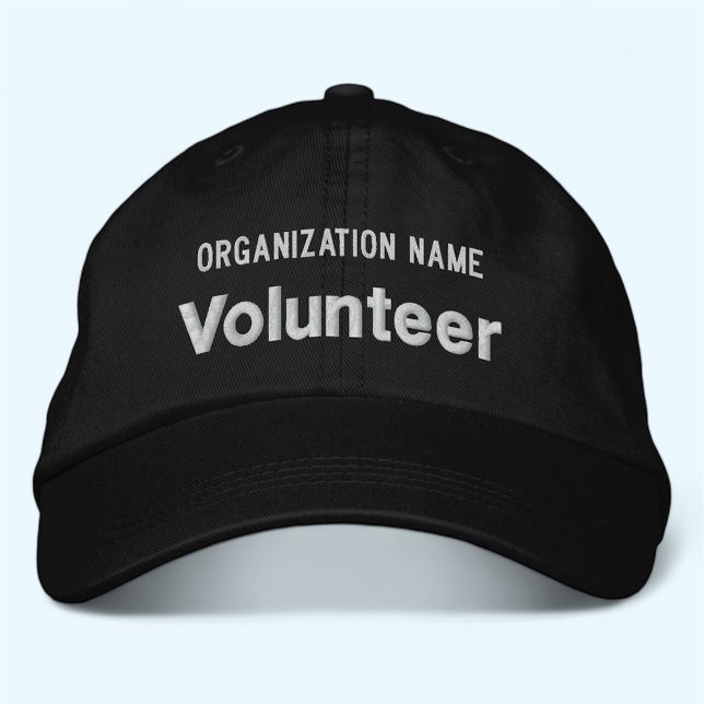 Schwarze bestickte Volunteer Hat Baseball Cap Baseballkappe (MISOOK Black Embroidered Volunteer Hat)