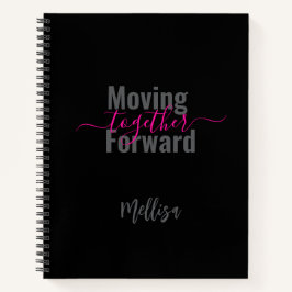 Schwarze Bewegung zusammen Name Notizbuch