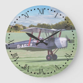 Schwarze Bi-Flugzeug-Wanduhr mit Große Wanduhr
