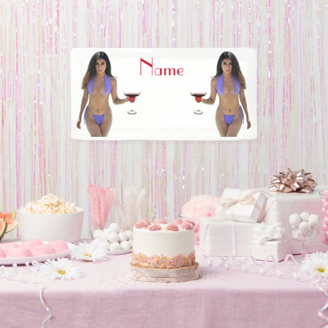 Schwarze Bikini Schönheit Thunder_Cove Banner (Party)