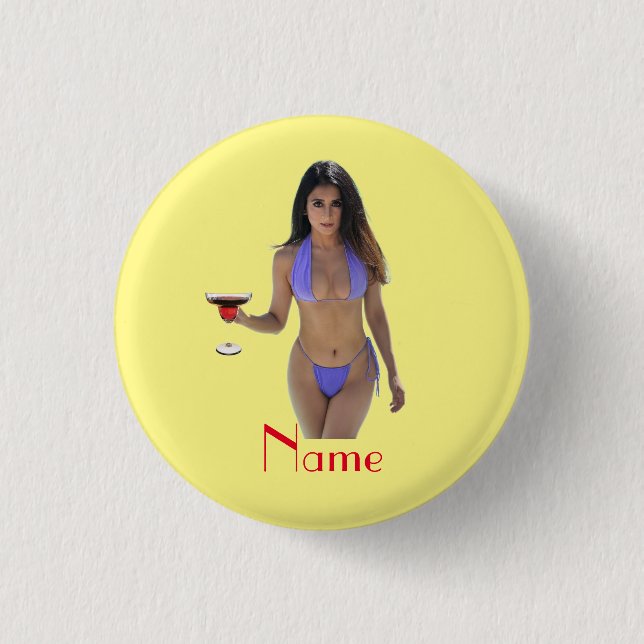 Schwarze Bikini Schönheit Thunder_Cove Button (Vorderseite)