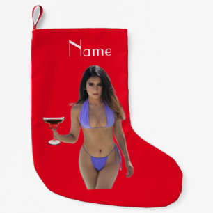Schwarze Bikini Schönheit Thunder_Cove Kleiner Weihnachtsstrumpf