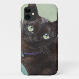 Schwarze birmanische Katzen-Elche Case-Mate iPhone Hülle