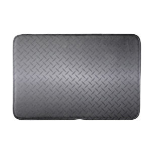 Schwarze bis graue diamantierte Stahl-Optik-Kunst Badematte