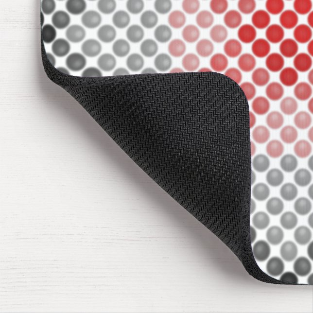 Schwarze bis rote Kugeln oder Löcher, die seltsame Mousepad (Ecke)