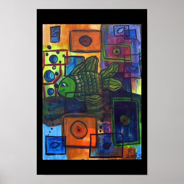 schwarze Blasen Poster (Vorne)