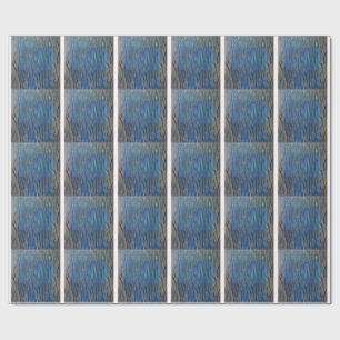 Schwarze Blaue Graue Linienkunst  Geschenkpapier