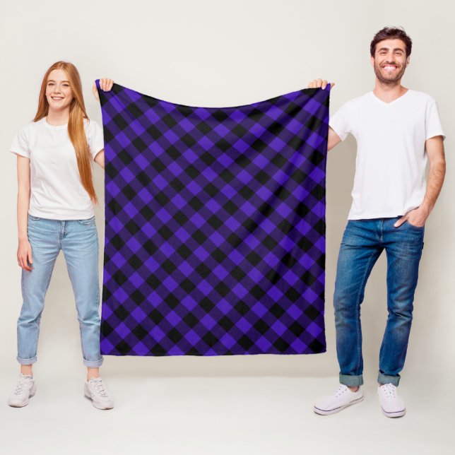 Schwarze Blaue Karo-Fleece-Decke Fleecedecke (Beispiel)