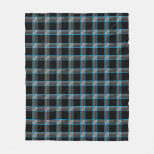Schwarze blaue Karo-Fleece-Decke Fleecedecke