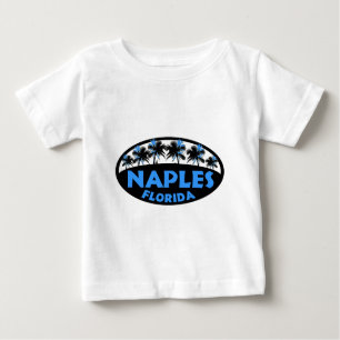 Schwarze blaue Palmen Neapels Florida Baby T-shirt