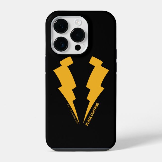 Schwarze Blitz-Grafiken iPhone Hülle (Rückseite)