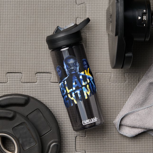 Schwarze Blitzhelden Graphic Trinkflasche (Fitnessstudio)
