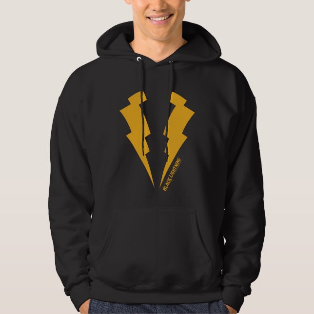 Schwarze Blitzstifte Grafik Hoodie (Vorderseite)