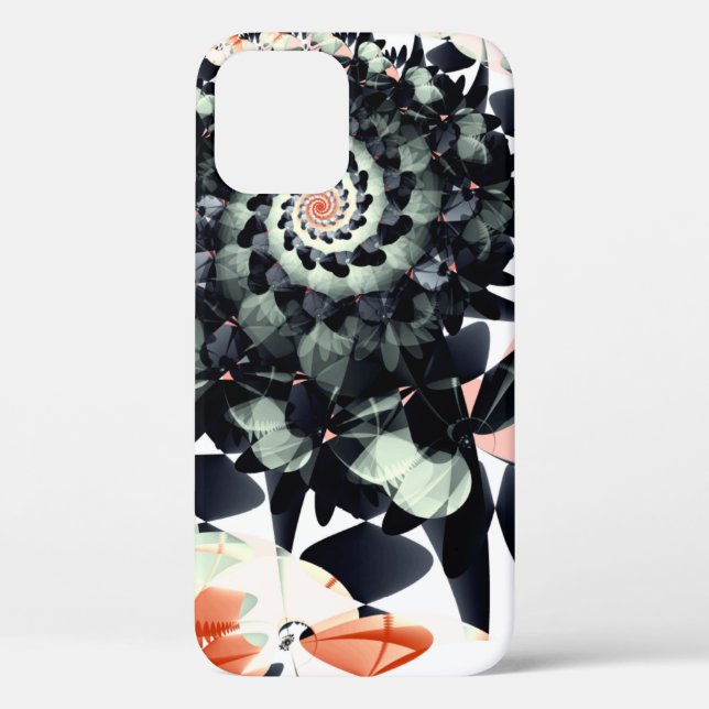 Schwarze Blume absract Case-Mate iPhone Hülle (Rückseite)