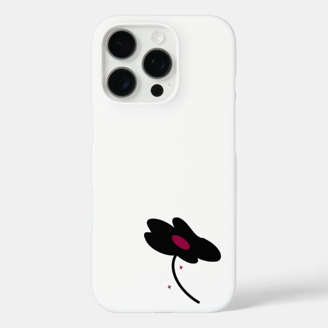 Schwarze Blume Case-Mate iPhone Hülle (Rückseite)