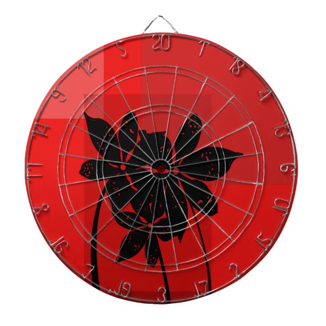 Schwarze Blume Dartscheibe (vorne)
