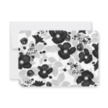 Schwarze Blume handschriftliche Vintage Hochzeit U