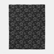 Schwarze Blume - Illustration auf schwarzem Hinter