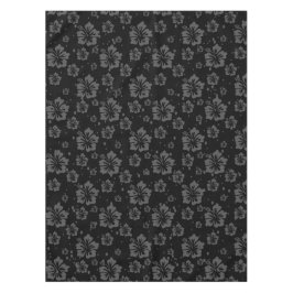 Schwarze Blume - Illustration auf schwarzem Hinter Tischdecke