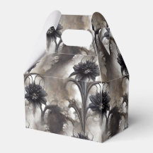 Schwarze Blume im gotischen Stil