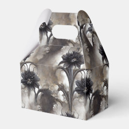 Schwarze Blume im gotischen Stil Geschenkschachtel