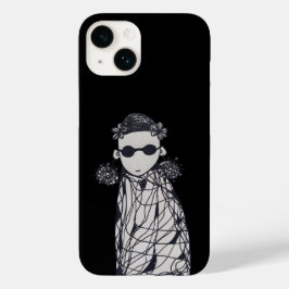 Schwarze Blume, Ohrringe und Sonnenbrillen Case-Mate iPhone 14 Hülle