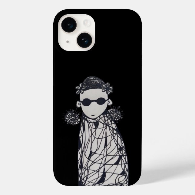Schwarze Blume, Ohrringe und Sonnenbrillen Case-Mate iPhone Hülle (Rückseite)