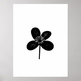 Schwarze Blume Poster