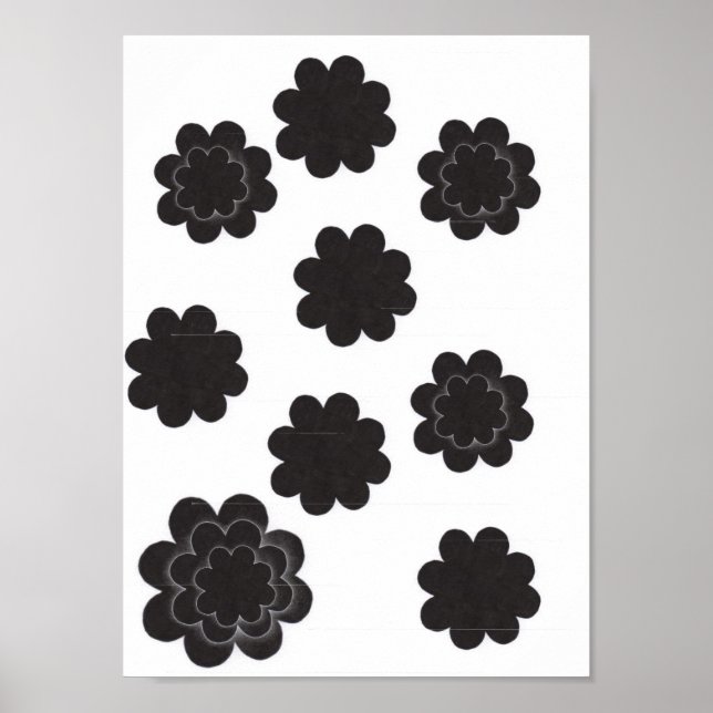 Schwarze Blume Poster (Vorne)