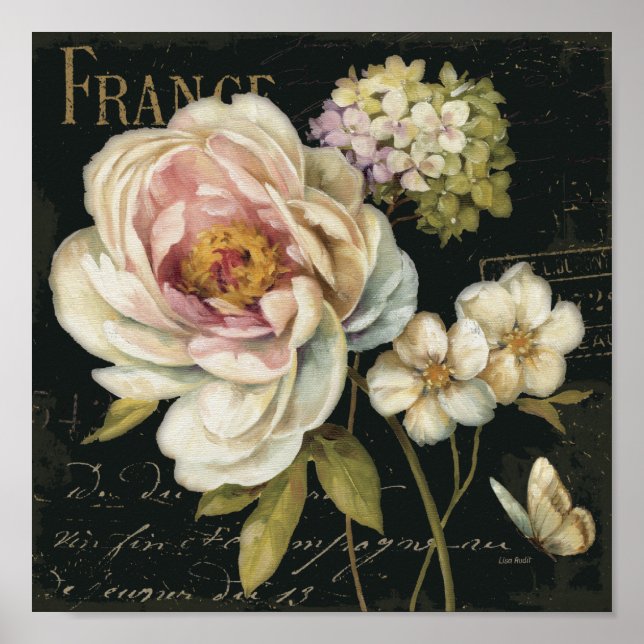 Schwarze Blume Poster (Vorne)