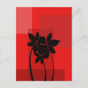 Schwarze Blume Postkarte