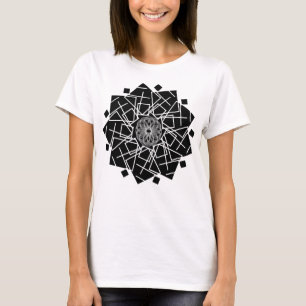 Schwarze Blume T-Shirt