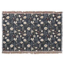 Schwarze Blumen mit Beige und Orange