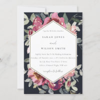 SCHWARZE BLUSH BURGUNDY ROSE BLUMBREITE EINLADUNG