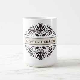 Schwarze Blütendekoration - Glücklicher Tag des Va Tasse