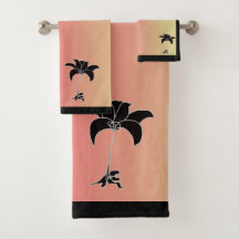 Schwarze Blütenpastel Rosa Gelbfärbung