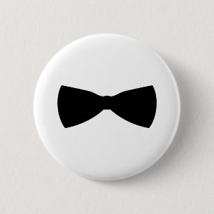 schwarze Bogen-Krawatte Button
