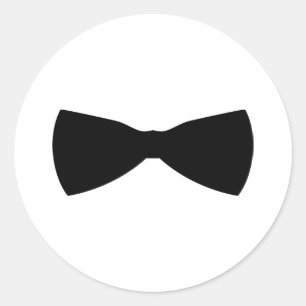 schwarze Bogen-Krawatte Runder Aufkleber