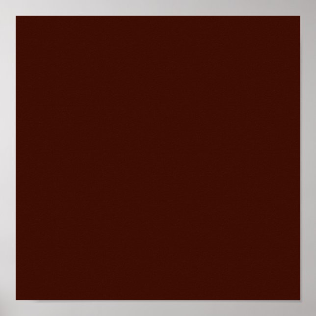 Schwarze Bohne (feste Farbe) Poster (Vorne)