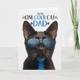 Schwarze Bombay Katze Vater's Day One Cool Cat Feiertagskarte