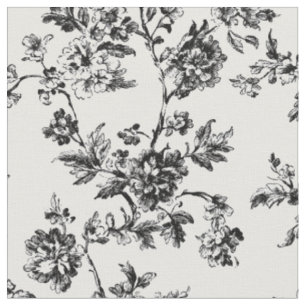 Schwarze botanische Wein-Toile Stoff