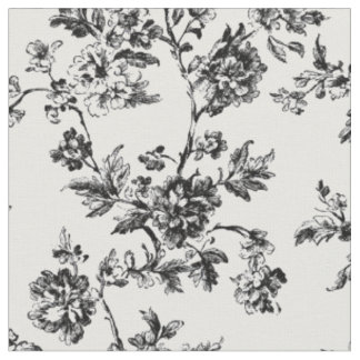 Schwarze botanische Wein-Toile Stoff
