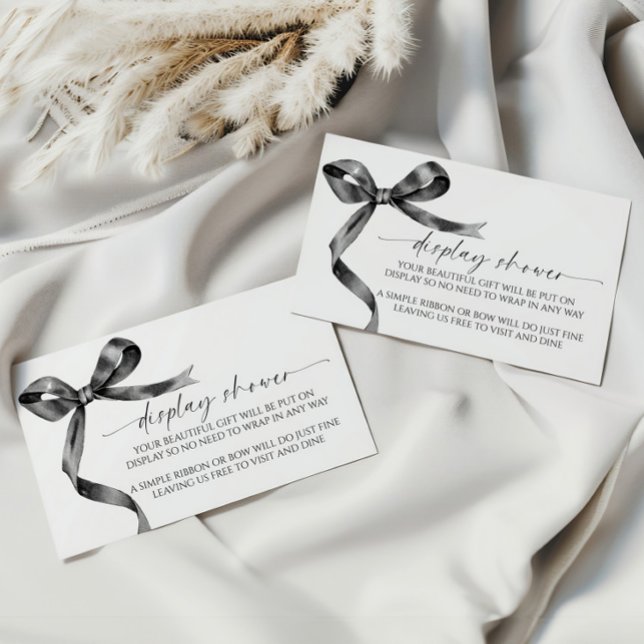 Schwarze Bow Display-Duschekarte Begleitkarte (Von Creator hochgeladen)