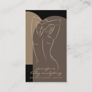 Schwarze braune Body Sculpting Konturierung Sprühb Visitenkarte