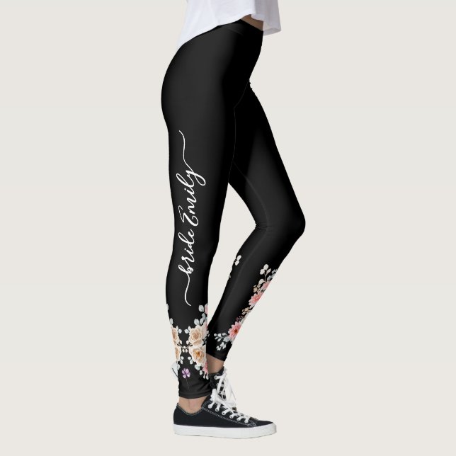 Schwarze Braut und Brautjungfrau Leggings (Rechts)