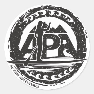 Schwarze Briefmarke Runder Aufkleber