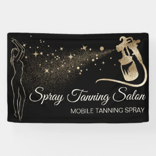 Schwarze Bronzespray-Körperbräune Banner