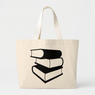 Schwarze Bücher Jumbo Stoffbeutel