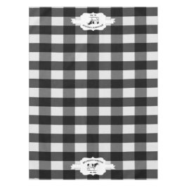 Schwarze Buffalo-Karierte Farmkuh Tischdecke