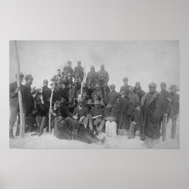 Schwarze "Buffalo Soldiers" der 25. Infanterie Poster